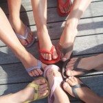 Slippers-voeten